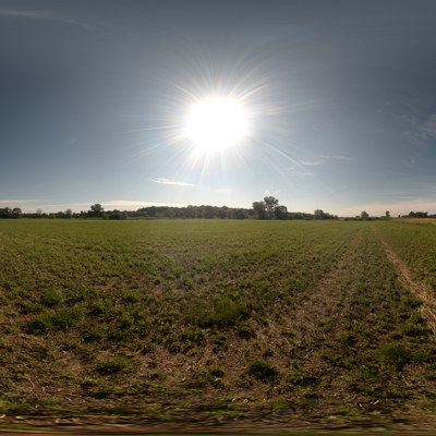 Seamless outdoor blue sky grassland lawn HDR panorama