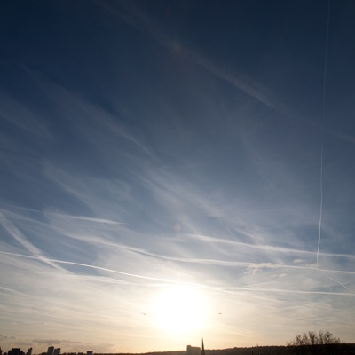 Evening sunset sky landscape scenery