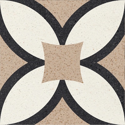 Seamless vintage terrazzo geometric patchwork pattern ceramic tile tile antique tile