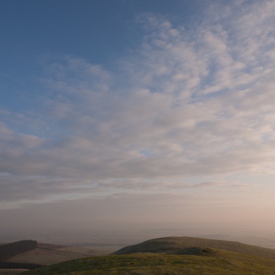 Cloudy blue sky landscape landscape