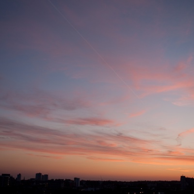 Evening sunset sky landscape scenery