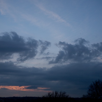 Evening sunset sky landscape scenery