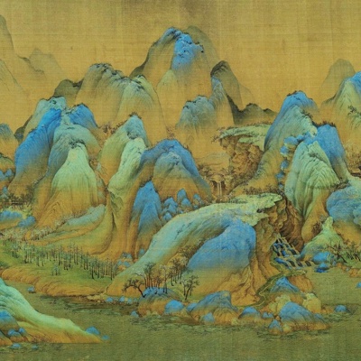 New Chinese Style Qianli Jiangshan Picture Chinese Hanging Painting