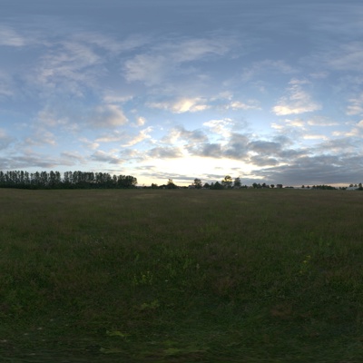 Seamless outdoor blue sky grassland lawn HDR panorama