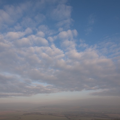 Cloudy blue sky landscape landscape