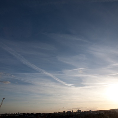 Evening sunset sky landscape scenery