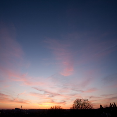 Evening sunset sky landscape scenery