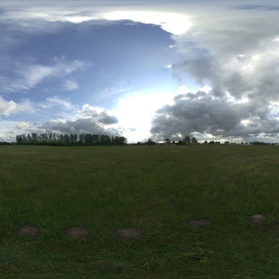 Seamless outdoor blue sky grassland lawn HDR panorama