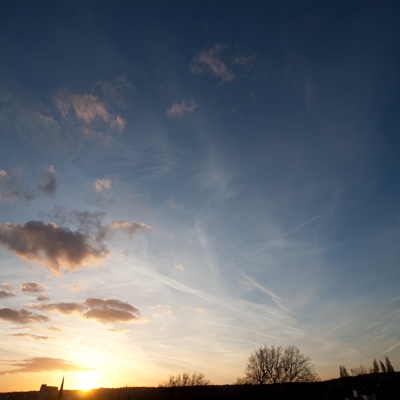 Evening sunset sky landscape scenery