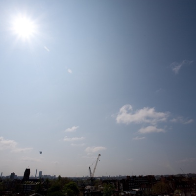 Cloudy blue sky landscape landscape