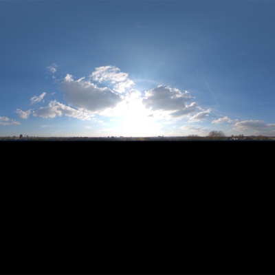 Seamless Cloudy Blue Sky Landscape Landscape HDR Panorama