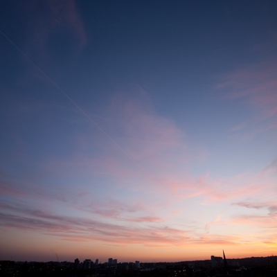 Evening sunset sky landscape scenery