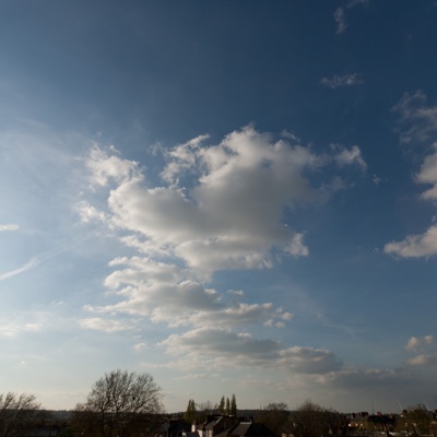 Cloudy blue sky landscape landscape