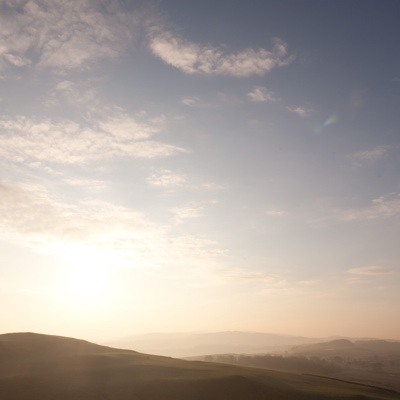 Cloudy blue sky landscape landscape