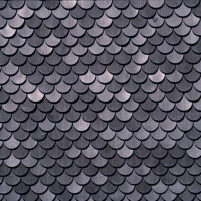 Blue Fish Scale Tile Roof Roof