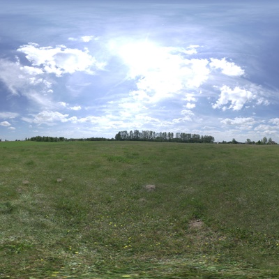 Seamless outdoor blue sky grassland lawn HDR panorama