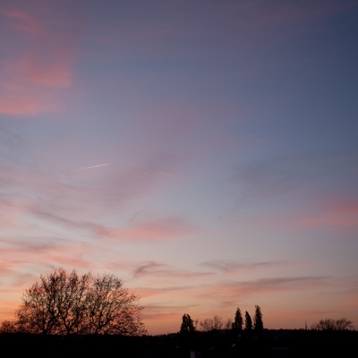 Evening sunset sky landscape scenery