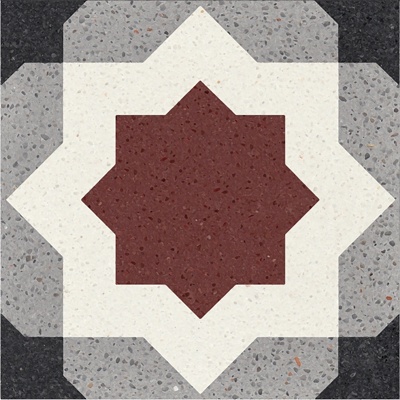 Seamless vintage terrazzo geometric patchwork pattern ceramic tile tile antique tile