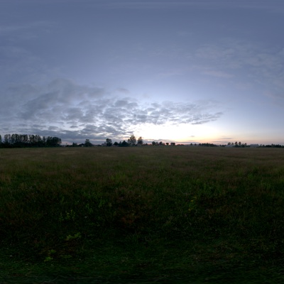 Seamless outdoor blue sky grassland lawn HDR panorama