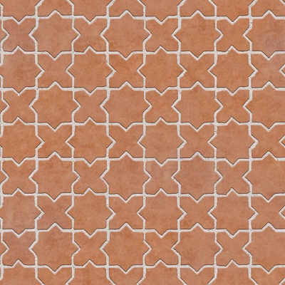 Seamless Pottery Tile Geometric Patchwork Floor Tile Sidewalk Road Ground Square Paving