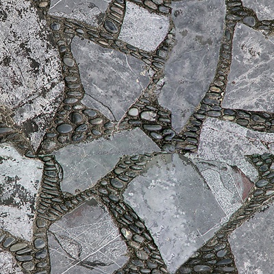 Seamless irregular mosaic slate floor tile pavement road ground square paving