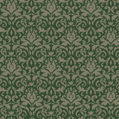 Seamless Green European French Classical Pattern Wallpaper Wall Cloth Wall Cloth