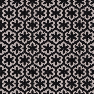 Seamless Black Snowflake Pattern Knitted Cloth Pattern Fabric