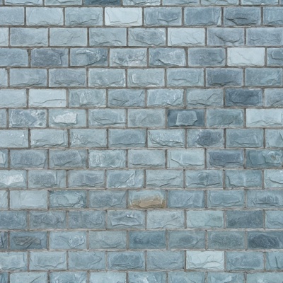 Cyan exterior wall brick