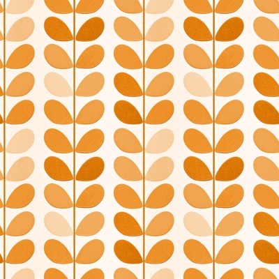 Seamless modern children's room orange flower print texture pattern wallpaper wall covering wall covering