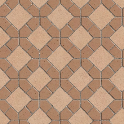 Seamless Pottery Tile Geometric Patchwork Floor Tile Sidewalk Road Ground Square Paving