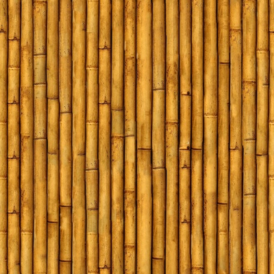 Seamless yellow distressed bamboo pole bamboo fence