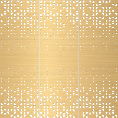 Gold metal perforated aluminum plate