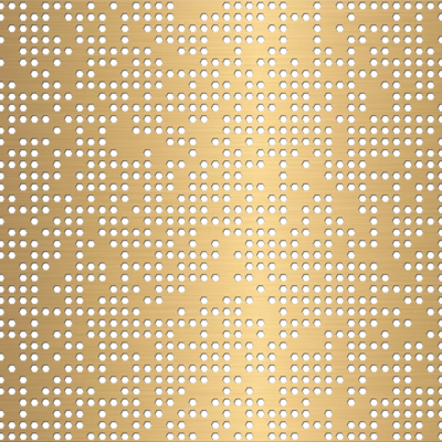 Gold metal perforated aluminum plate