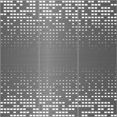 Black titanium_rectangular gradient_brushed metal_perforated aluminum plate_perforated plate