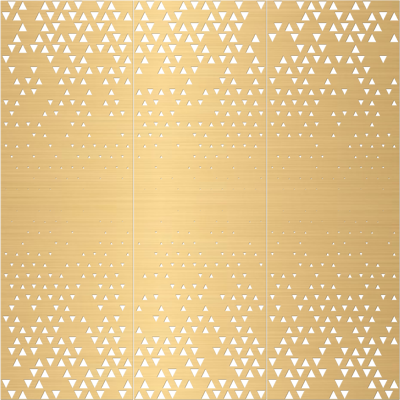 Gold metal perforated aluminum plate