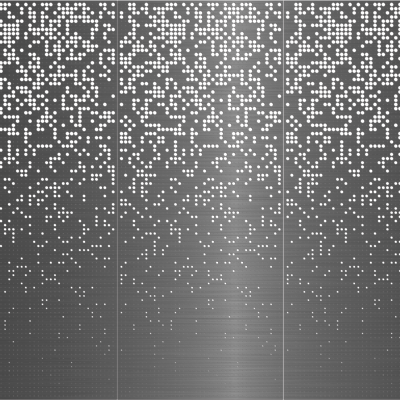 Black titanium gradient perforated aluminum plate