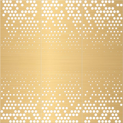 Gold metal perforated aluminum plate