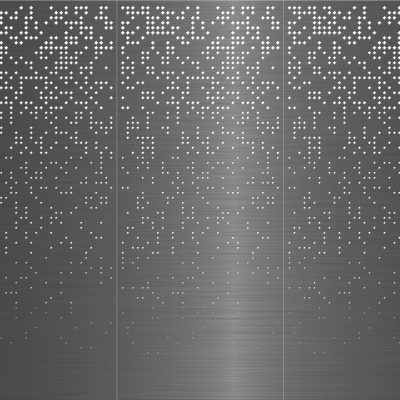 Black titanium gradient perforated aluminum plate