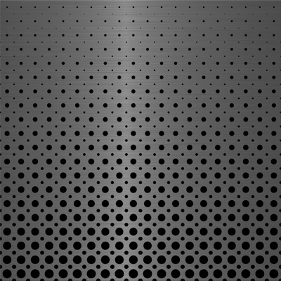 Black titanium gradient perforated plate metal