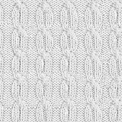 Seamless White Wool Jacquard Knitted Cloth Fabric