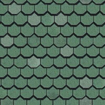 Seamless Green Villa Building Roof Asphalt Tiles