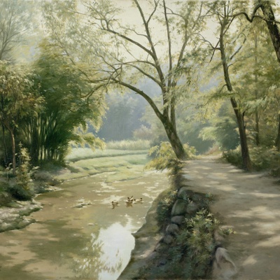 Landscape oil painting