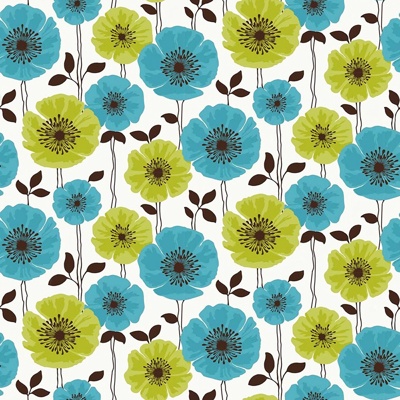 Seamless Blue European Pastoral Style Floral Pattern Wallpaper Wall Cloth Wall Cloth