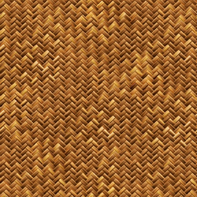 Seamless brown yellow straw rattan bamboo woven mat