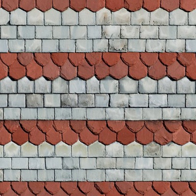 Red roof roof tile tile top