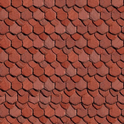 Red roof roof tile tile top