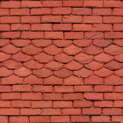 Red roof roof tile tile top