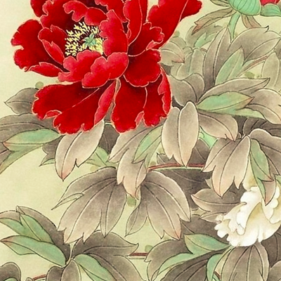 Chinese ink painting of flowers and birds