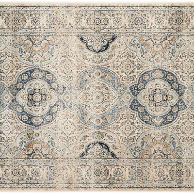 Buckle-free European classical retro distressed medieval carpet