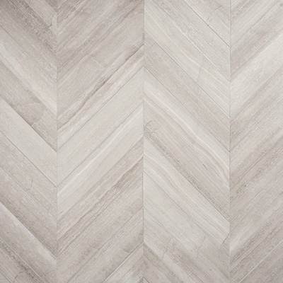 light gray fishbone wood floor